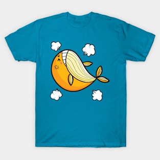 Funny angry orange whale T-Shirt